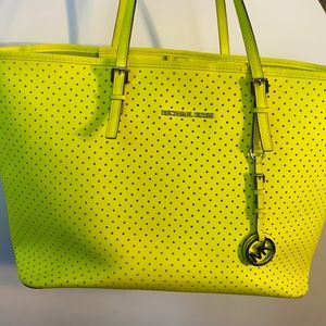Michael Kors Neon Yellow Jetset Tote